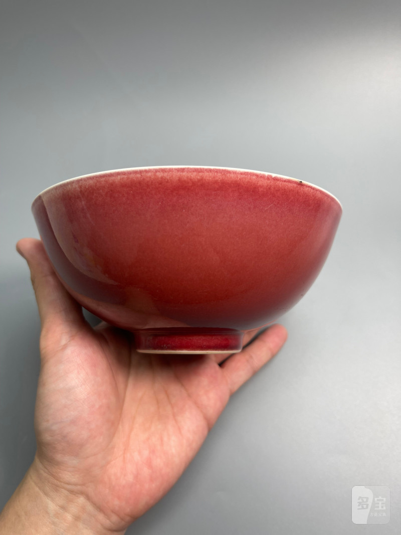 清雍正  祭红釉碗 - 图4